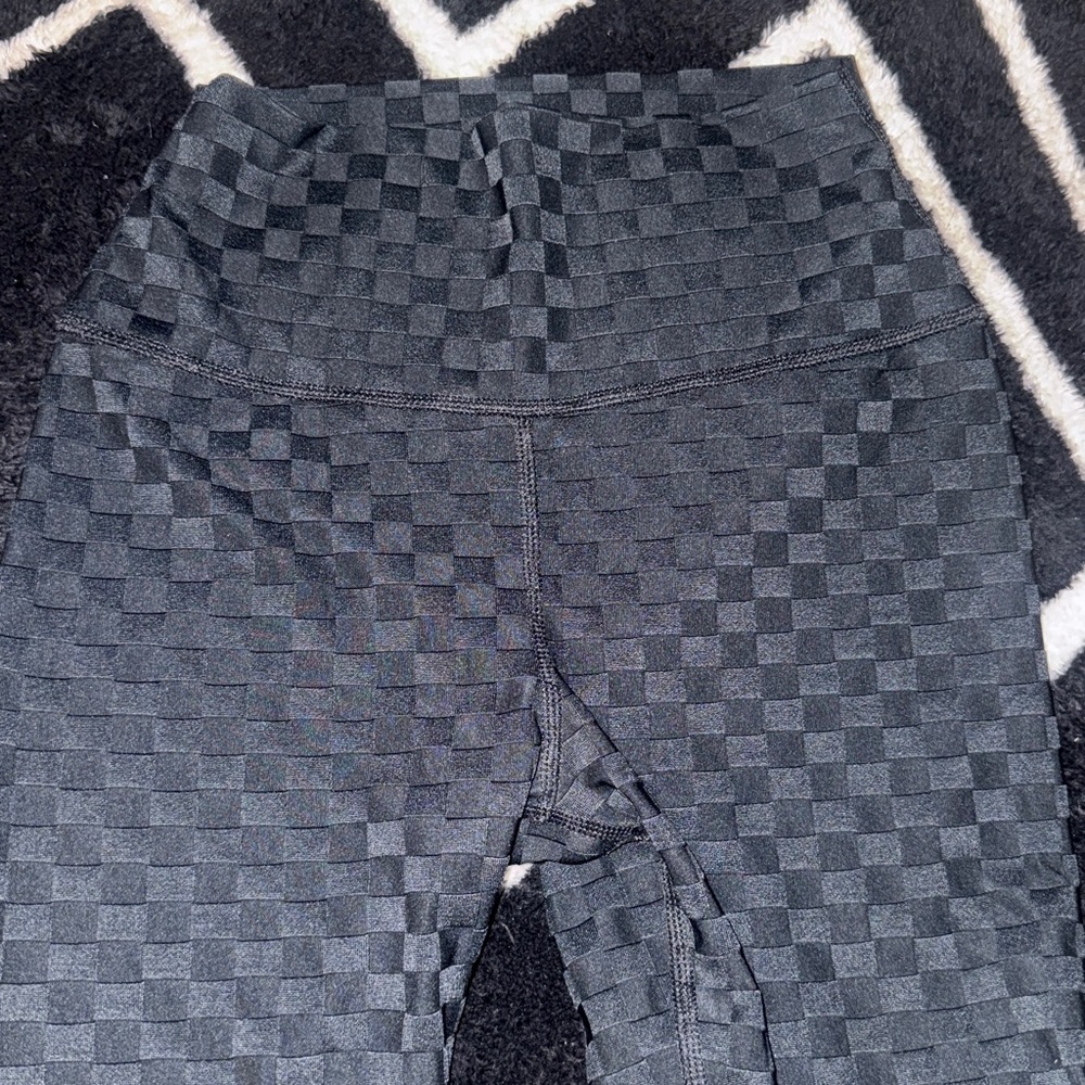 Zumba checkered  Black Leggings size small